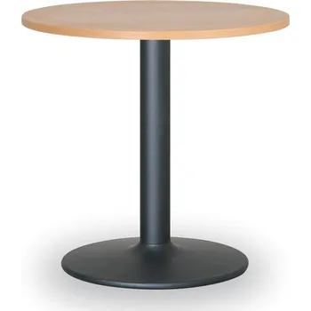 Konferenční stolek B2B Partner Konferenční stolek ZEUS II, průměr 60 cm, černá podnož, buk