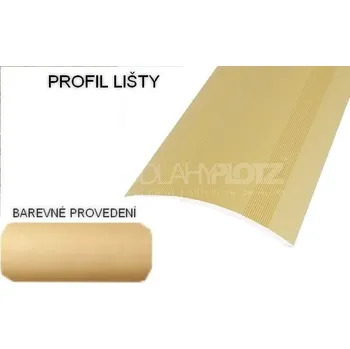 přechodová lišta A 49 PŘECHODOVÉ LIŠTY - SAMOLEPÍCÍ, šíře 61 mm Barva: Zlatá, Zvolte délku: 300 cm