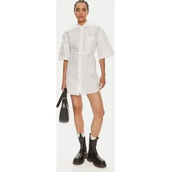 Dámské šaty Hugo Košilové šaty Emedia 50512828 Bílá Relaxed Fit 38