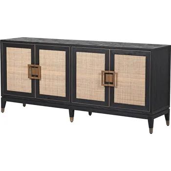 Organizace kuchyně Luxusní dýhovaný příborník Ebony 193cm černý