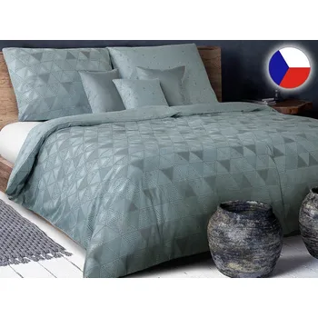 Povlečení Damaškové povlečení EXCELLENT 70x90, 140x220 STAR Nordia DUO šedotyrkys