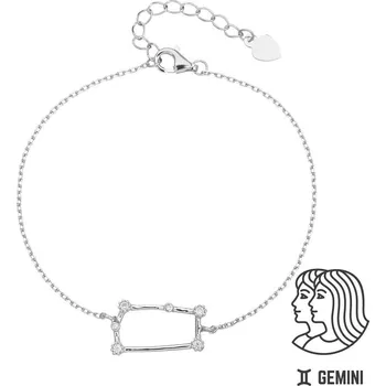 Náramek JKB Jewel Stříbrný náramek se zirkony Znamení zvěrokruhu BLÍŽENCI