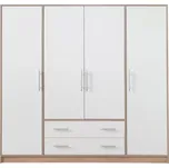 Šatní skříň Smart 200 cm, dub sonoma/bílá