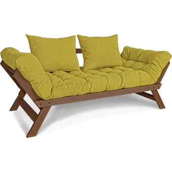 Pohovka Rozkládací futonová pohovka BREEZIO 03 170 cm z masivu/zelená