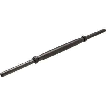 Lepicí úchyt se šponovákem pro nerezové lanko ø5mm, černý, nerez AISI304