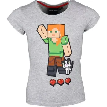 Chlapecké tričko Minecraft tričko Alex šedé dívčí Velikost trička: 4 roky (104 cm)