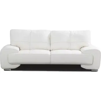 Pohovka Pohovka Omega 3, bílá/černá nit