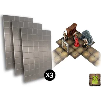 Plastikový model Dungeon Tiles – dlaždice hladomorny 32mm (3 archy)