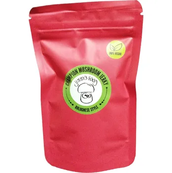 Sušená potravina Houbové jerky - Boloňské žampiony - VEGAN - Jimmy´s Food 25g