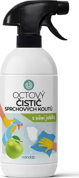 Čisticí prostředek do koupelny a kuchyně Nanolab Silný octový čistič na sprchové kouty jablko 500 ml