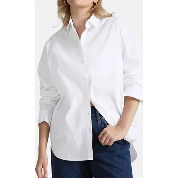 Dámská košile Dámská oversize košile Karl Lagerfeld - Velikost M, Barva Bílá 55910 L2TA6013