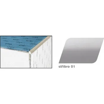 Podlahová lišta AC 29 SCHODOVÉ LIŠTY - ŠROUBOVACÍ, 42x28mm Barva: Stříbrná, Zvolte délku: 270 cm