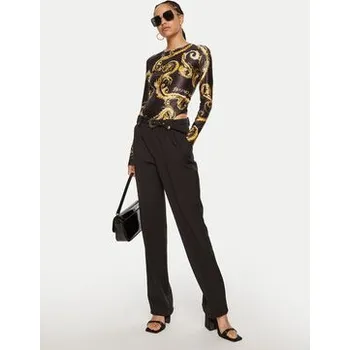 Versace Jeans Couture Kalhoty z materiálu 77HAA117 Černá Straight Fit 44