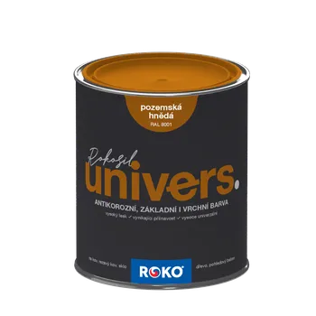 univerzální barva Rokospol Rokosil UNIVERS Barva: RAL 8001 Pozemská hnědá, Objem: 0,6 l