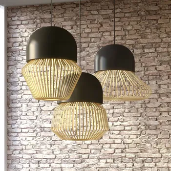 Forestier Anemos S závěsné světlo, 35 cm, šedá - kabel 220 cm tmavě šedá, dřevěné světlo 1 x 60 W - Doprava zdarma