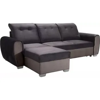 Sedací souprava Rohová sedací souprava ARKANA, šedá/hnědá (AN 3707/5067,wenge)