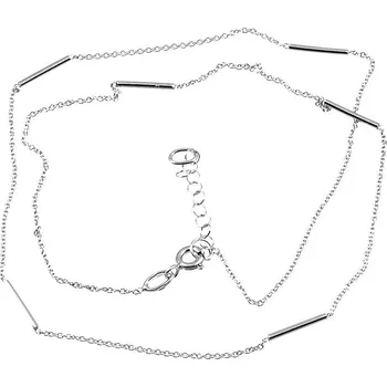 Náhrdelník ŠPERKY-NM, Dámský náhrdelník tyčinky bílé zlato 1671 Délka náhrdelníku: 42 cm