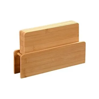 Kuchyňské prkénko KESPER Sada 5ks prkének ve stojanu, bambus, 29x18x6cm