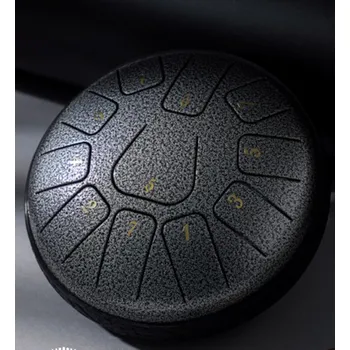 Hütermann Tongue drum - 6' (15cm), 11 tónů, D-dur - Stříbrná s příslušenstvím