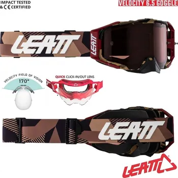 Motocyklové brýle MX brýle LEATT Velocity 6.5 Ruby Stone 2024