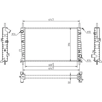 Chladič motoru Chladič, chlazení motoru HART 606 832