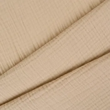 Látka mušelin/dvojitá gázovina Leia béžová