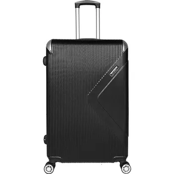 Střední cestovní kufr na 4 kolečkách s expandérem ABS 80l Laurent 1313 černá