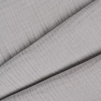 Látka mušelin/dvojitá gázovina Leia šedá