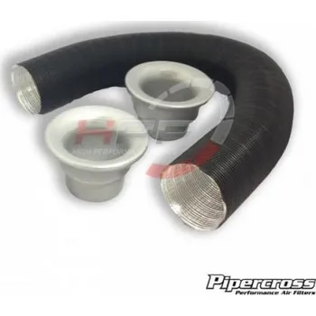 Komín Vedení studeného vzduchu s koncovkami Pipercross - stříbrné - 50mm