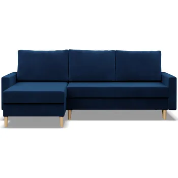 Obývací pokoj Rohová rozkládací sedací souprava ETNA Levá Modrá