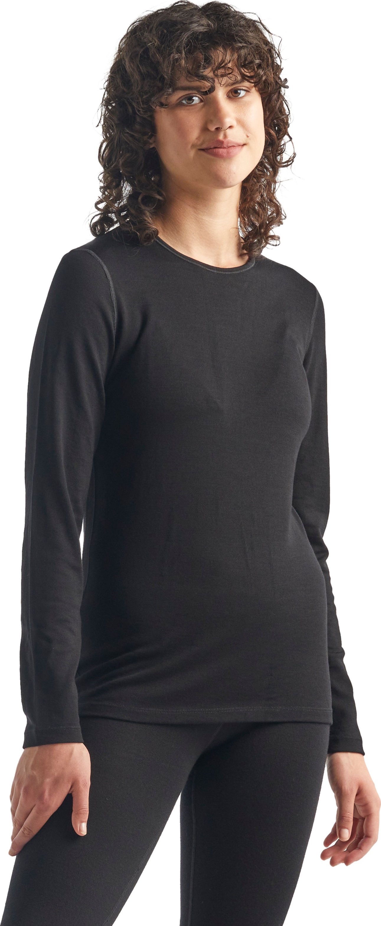 Dámské merino tričko s dlouhým rukávem ICEBREAKER Wmns 260 Tech LS Crewe, Black velikost: M