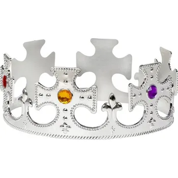 Karnevalový doplněk Královská koruna - stříbrná