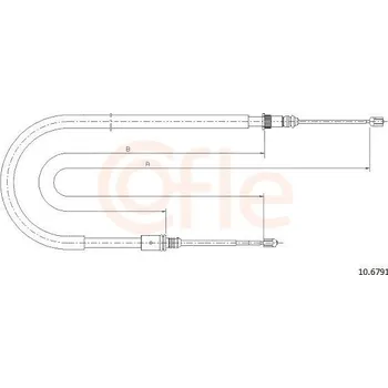 Auto-moto Tažné lanko, parkovací brzda COFLE 92.10.6791