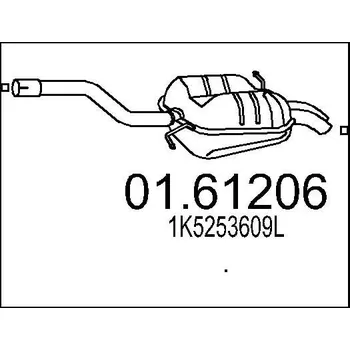 Tlumič výfuku Zadní tlumič výfuku MTS 01.61206