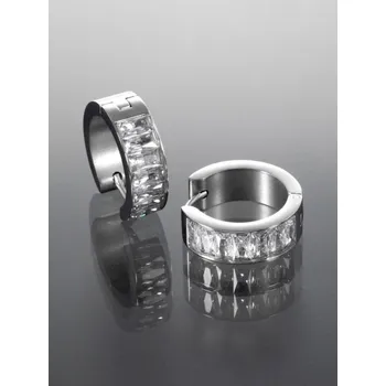 Náušnice Prosperk Náušnice kroužky s hranatými zirkony S3421