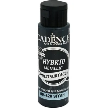 Výtvárné potřeby Cadence Metalická barva Cadence Hybrid Metalic, 70 ml - black, černá