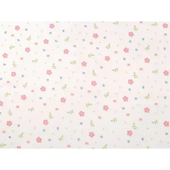 Úplet bavlněný květinky šíře 200 cm