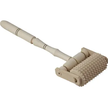 Dřevia Dřevěný masážní váleček na tělo - s rukojetí