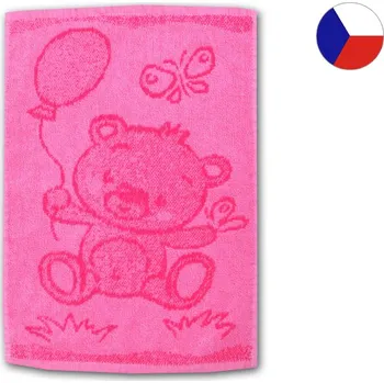 Dětský ručník 30x50 Medvídek růžový