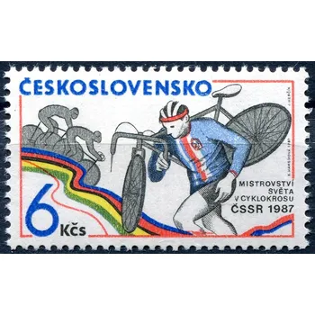 Poštovní známka Českosloveská pošta (1987) č. 2778 ** - Československo - Mistrovství světa v cyklokrosu 1987