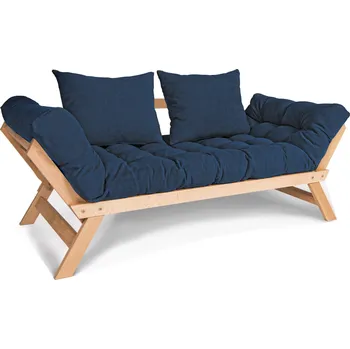 Pohovka Rozkládací futonová pohovka BREEZIO 01 170 cm z masivu/modrá