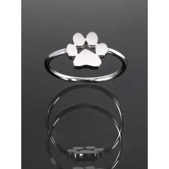 Prsten Prosperk Prsten ocelový sříbrná Tlapka Velikost prstenů: 5 (EU: 49-50) 20712/5 -