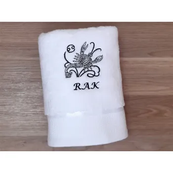 Osuška Luxusní osuška se znamením RAK 450g bílá/šedá