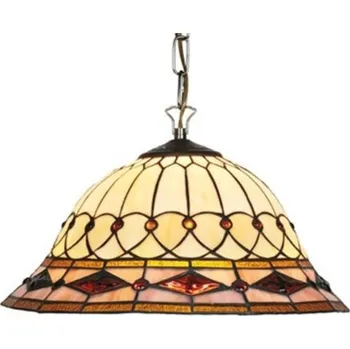 Artistar Závěsné světlo Kassandra v Tiffany stylu, 1xE27 hnědá, rozmanitá 1 x 60 W - Doprava zdarma