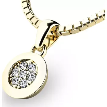 Přívěsek Dámský přívěsek žluté zlato 585/1000 přírodní diamant 0.140 ct G/SI 10904-ZL-DIA bez řetízku