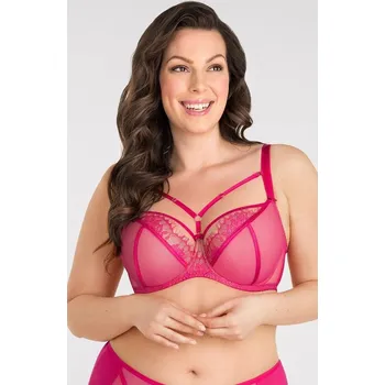 Podprsenka Tmavě růžová zdobená podprsenka Gorsenia Paradise K 496 Paradise Velikost: 90F