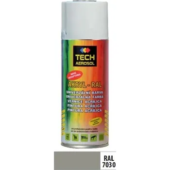 Barva ve spreji Tech Aerosol 400.7030 - Akrylová barva ve spreji RAL 7030, šedá kamenná (400ml)