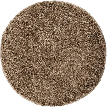Koberec Kusový koberec LIFE SHAGGY 1500 Mocca kruh Rozměr: 80x80 cm