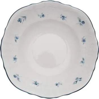 Thun 1794 Mísa kompotová, 25 cm, český porcelán, Bernadotte, modré růžičky, Thun