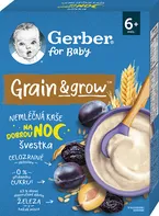 GERBER For Baby Gerber Grain&Grow nemléčná kaše na dobrou noc 200 g švestka